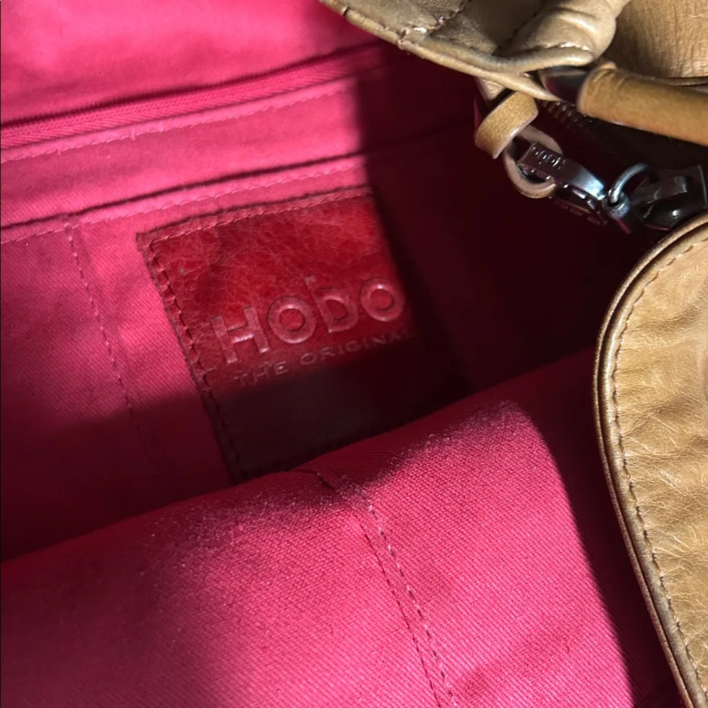 HOBO Tan and Brown Snake Print Patchwork Leather Women's Shoulder Bag - Image 2