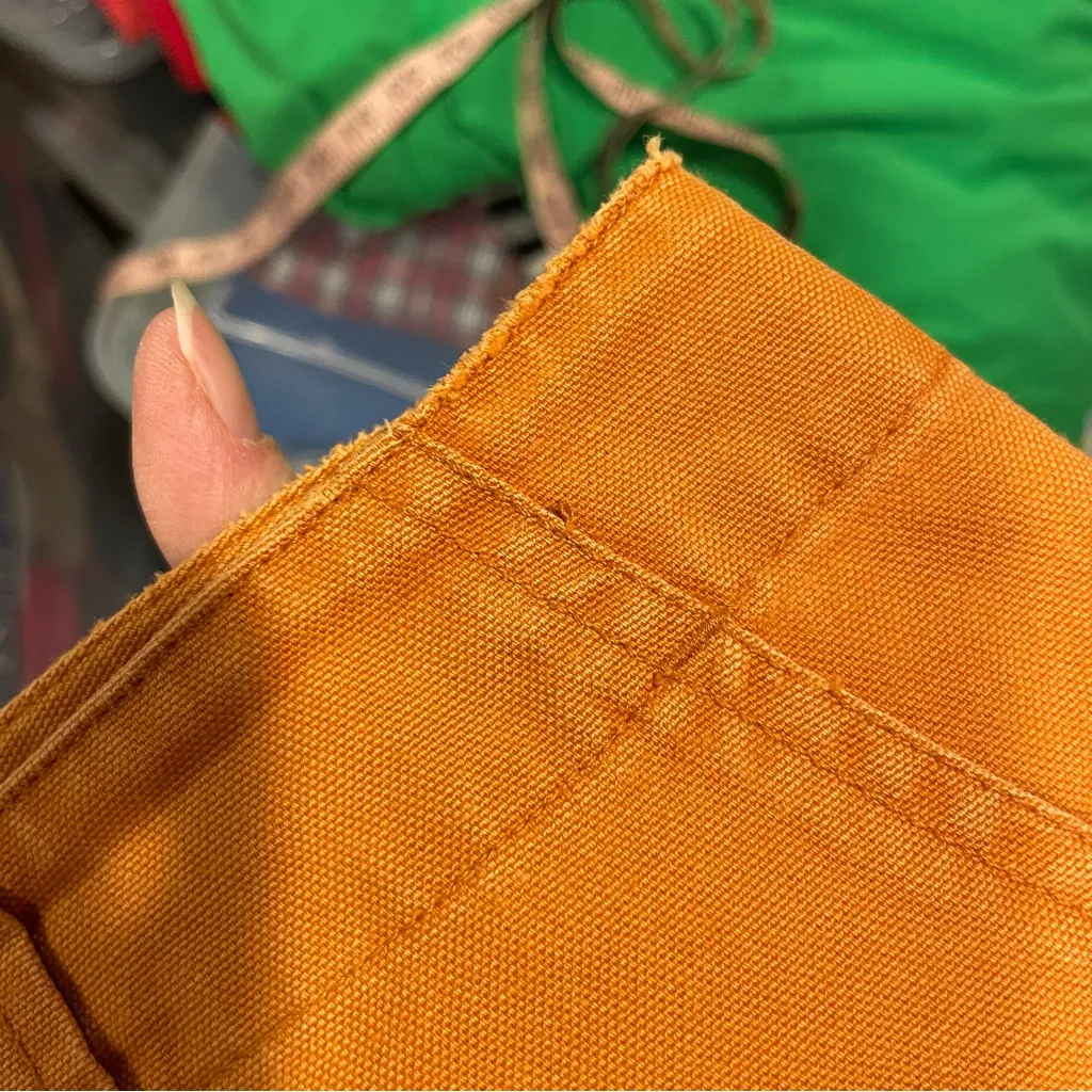 Cute pumpkin spice Y2K cargo shorts cotton canvas GH Bass Orange Size 10 - Image 9