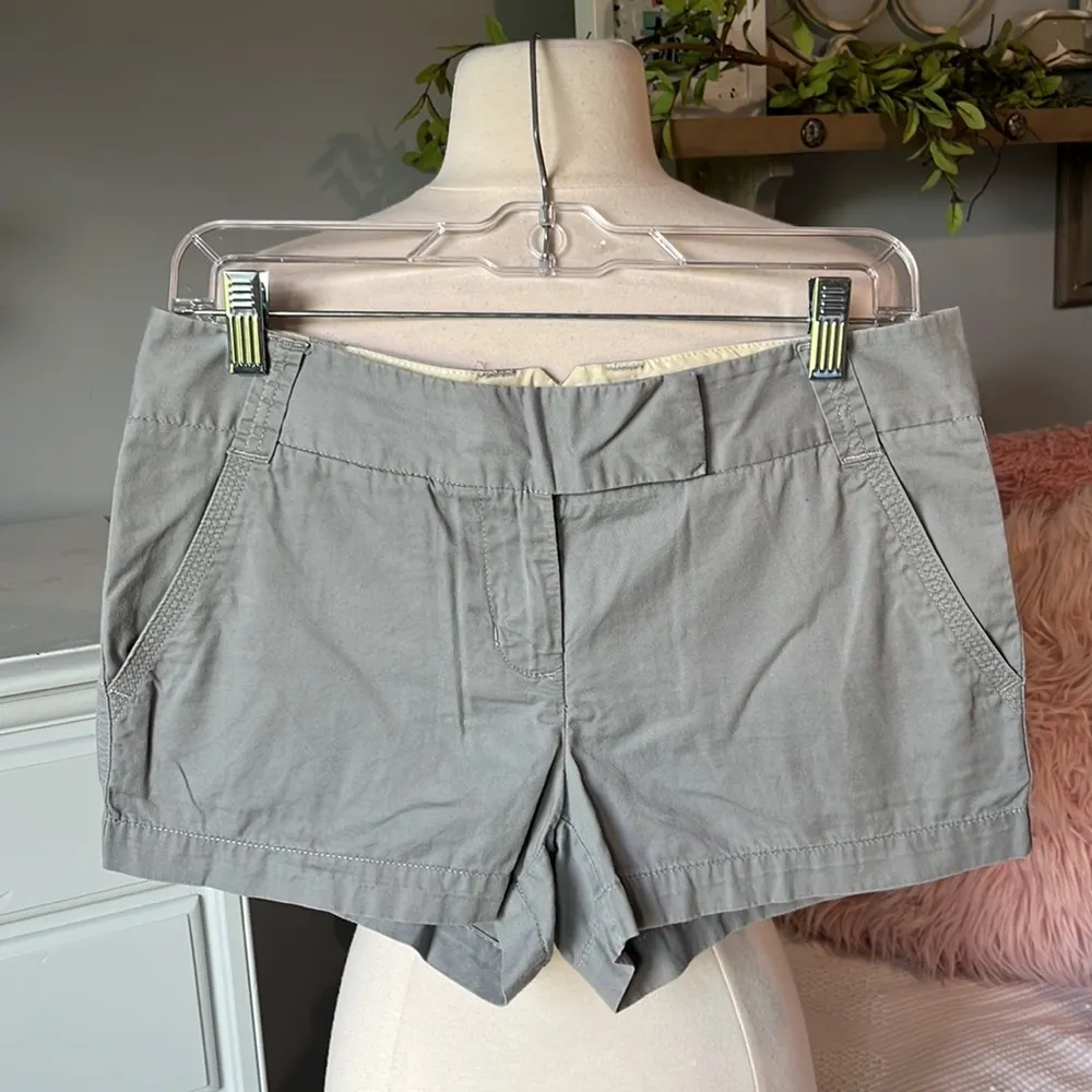 J Crew Gray Shorts Low Rise Classic Twill Weathered Womens 2 Broken In Chino - Image 6