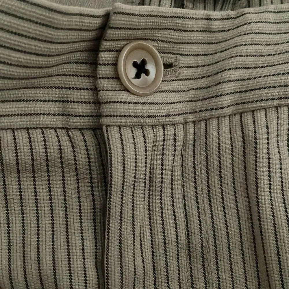 Club Monaco Women’s Beige & Black Striped Wide Leg Pants - Image 5