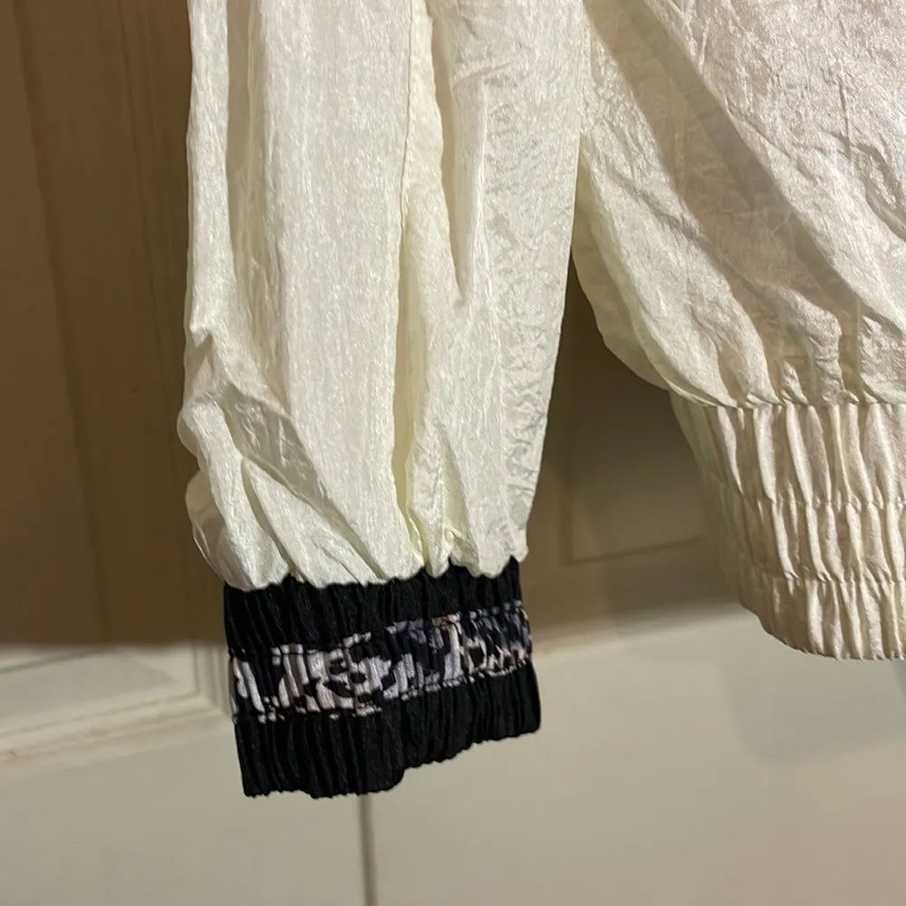 Vintage Ville Franche 1990s Colorblock Windbreaker Jacket Animal Print M Size M - Image 14