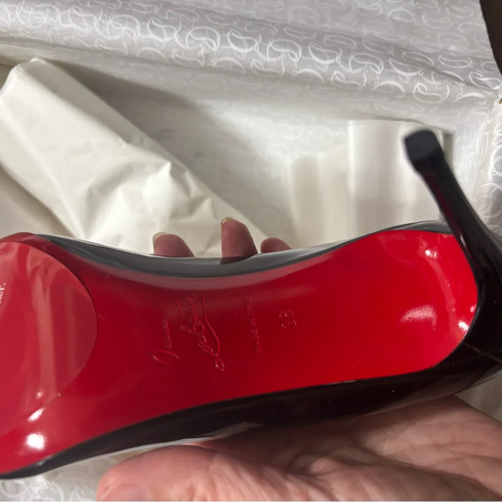 Christian Louboutin Kate 85 mm Pumps - Patent calf leather - Black - Wom… - Image 6