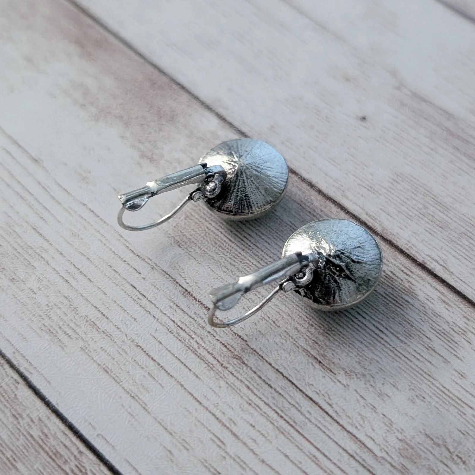 Turquoise Tone & Silver Tone Dangle Earrings for Pierced Ears Blue - Image 9