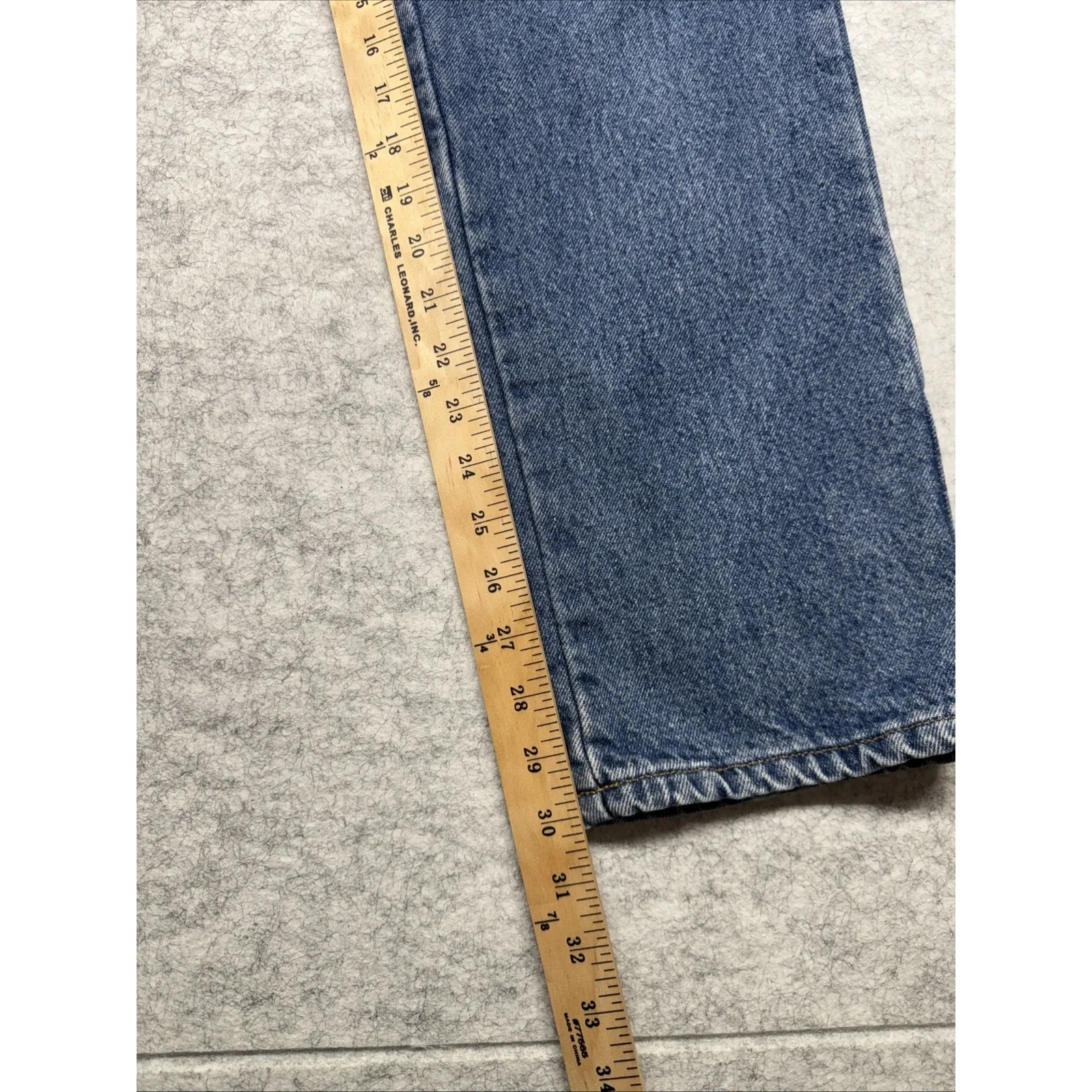 L.L. Bean Flannel Lined Jeans Double Relaxed Fit Med Wash Women's Size 8 M/T Blue - Image 7