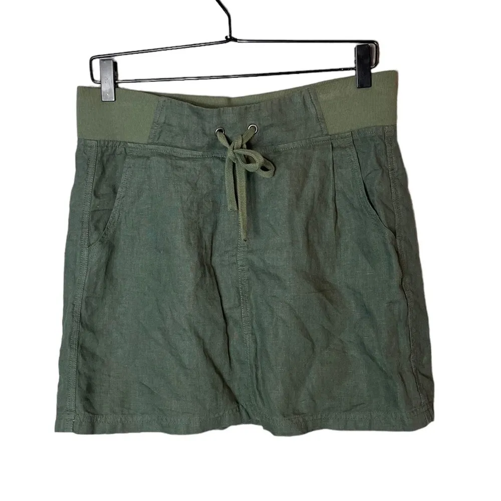 Athleta Women’s Linen Seline Skirt Size 4 In Jasper Green / Style 438896 - Image 2