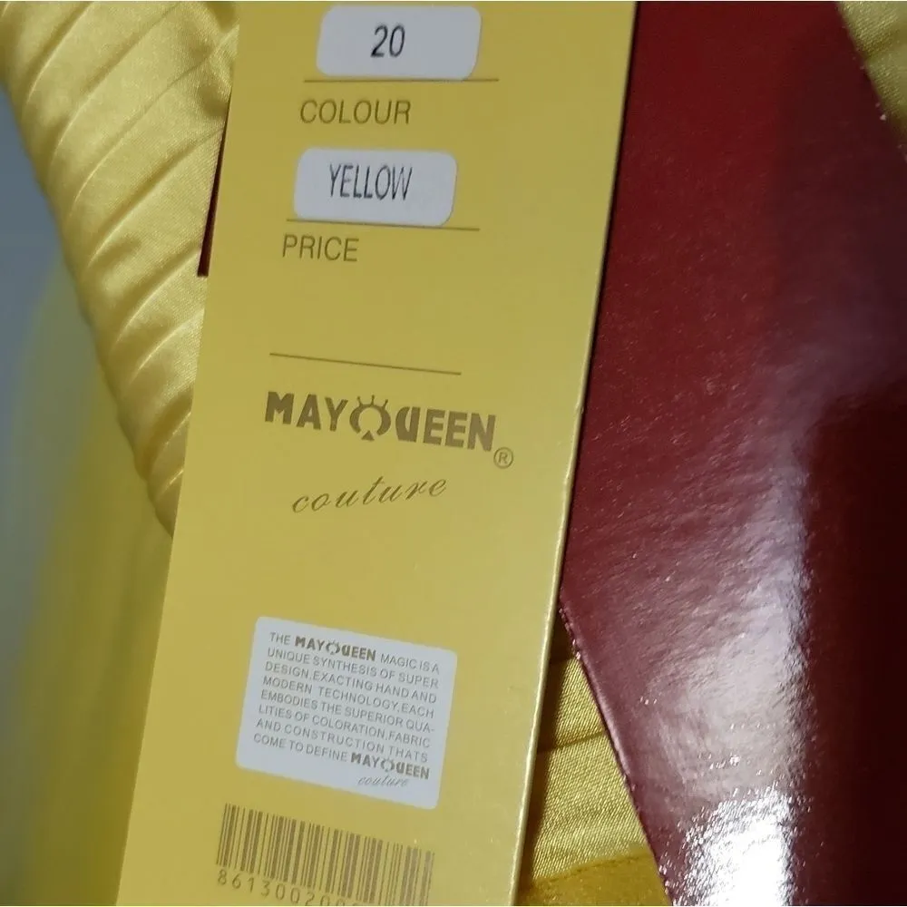 May Queen Couture Size 20 Short Formal Dress Yellow - Image 11