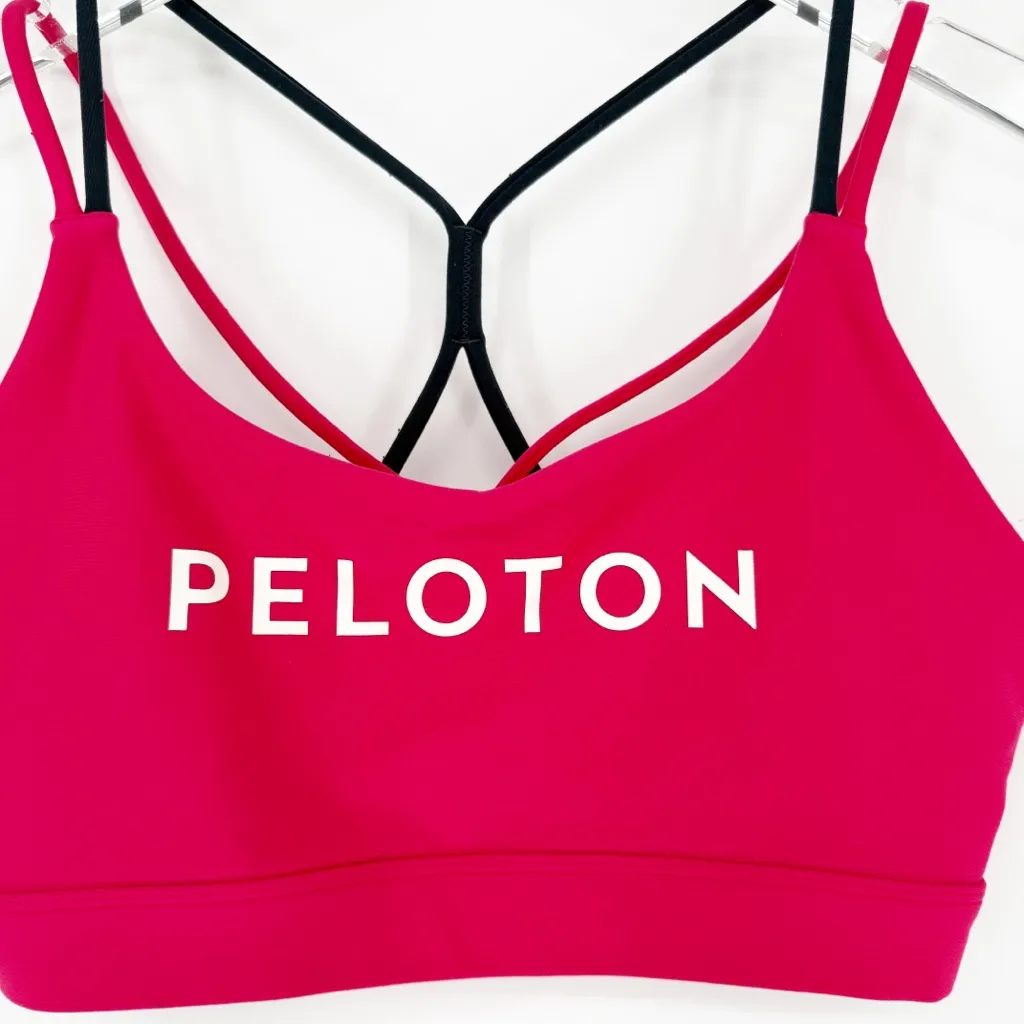 Peloton Cadent Strappy Elevate Sports Bra M Pink - Image 4