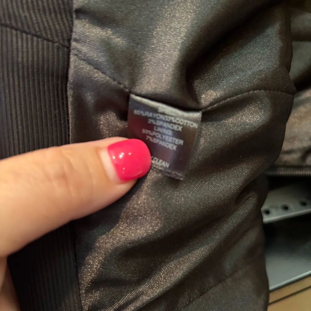 White House Black Market Structured Black Midi Dress‎ size 6 - Image 9