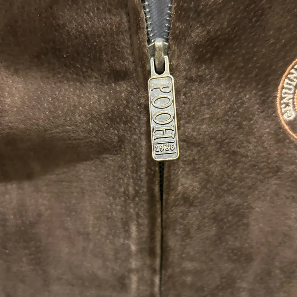 Disney Winnie the Pooh Vintage Brown Suede 100% Leather Coat‎ Womens  Sz S NWT - Image 5