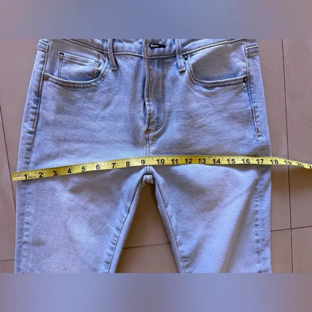 DRIFTWOOD colette feathery leaf jeans in light wash embroidered W0 / L 27 zipp - Image 7