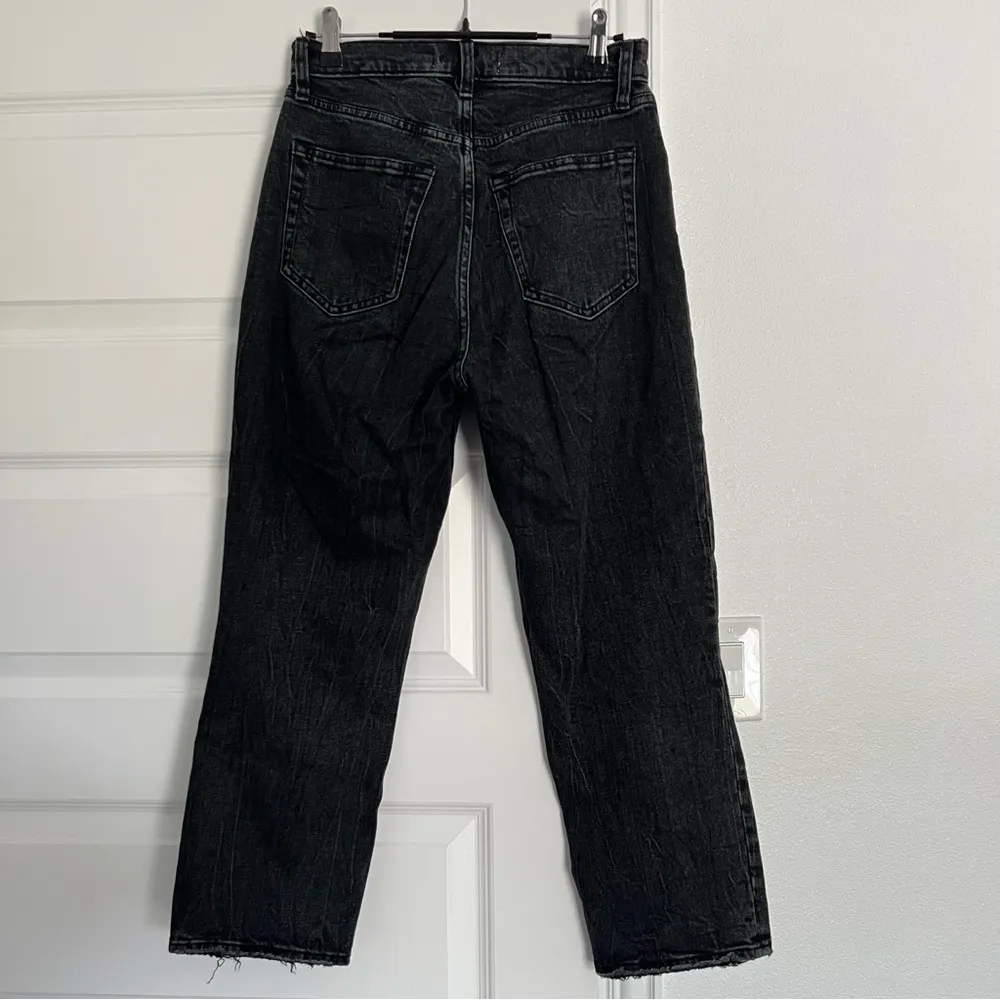 Abercrombie The Ankle Straight Ultra High Rise Jeans Curve Love Black 27 4 Short - Image 6