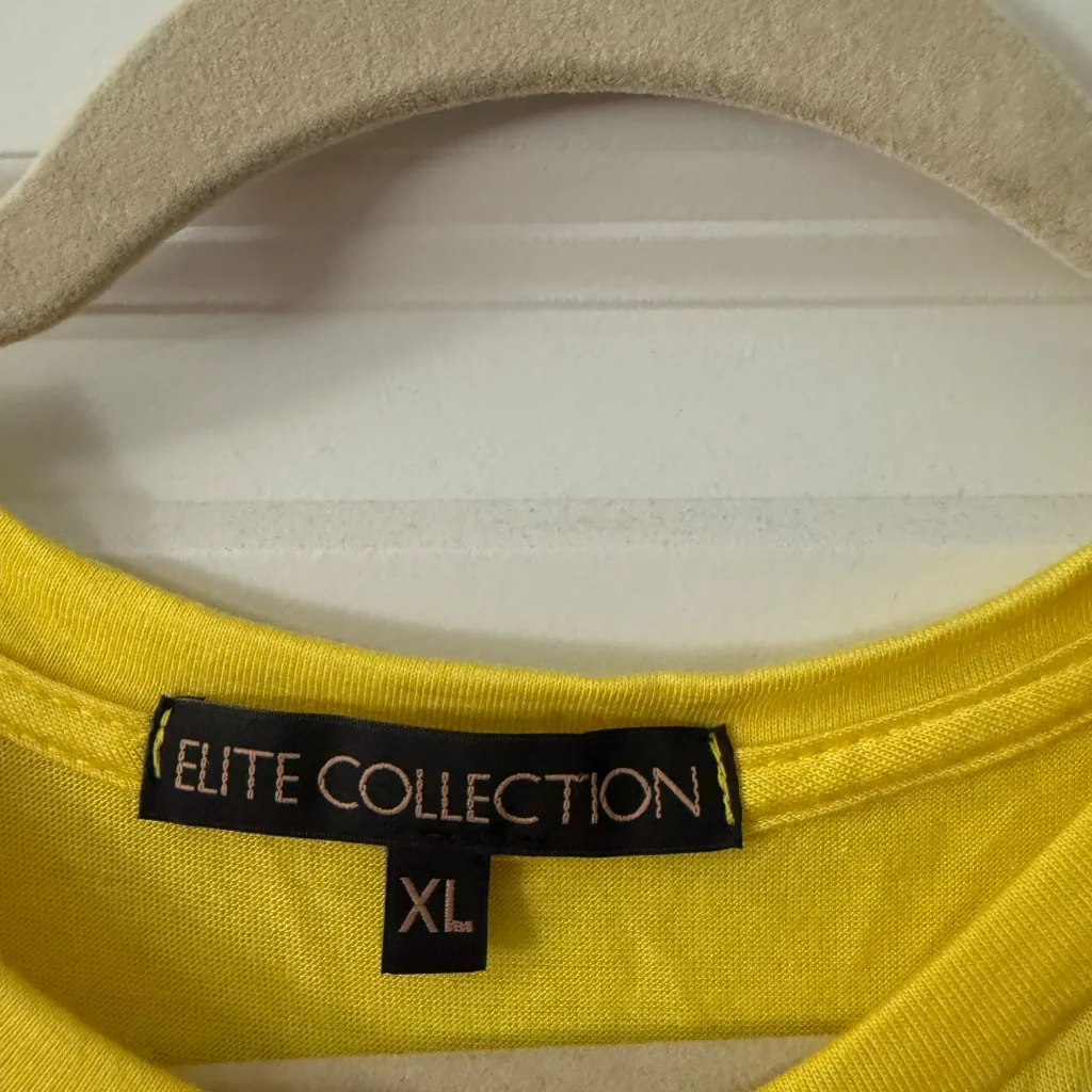 Women's High Low Sleeveless Long Shirt Blouse Tunic, Yellow Rave XL - Image 2