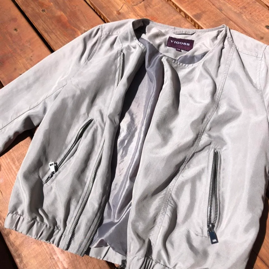 Asymmetrical zip crop jacket - Image 4