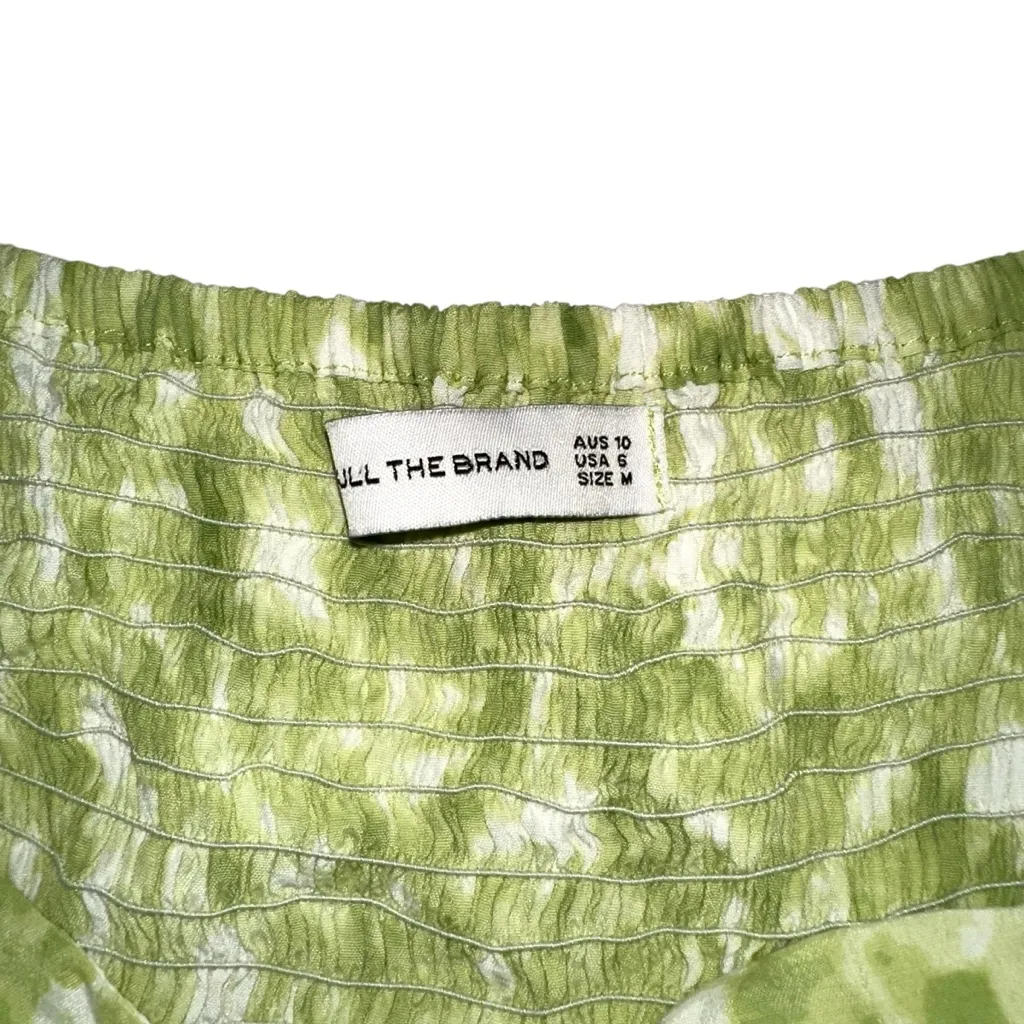 Faithful The Brand Arianne Green Mini Dress 6/M in Lime Roos Tie Dye - Image 6