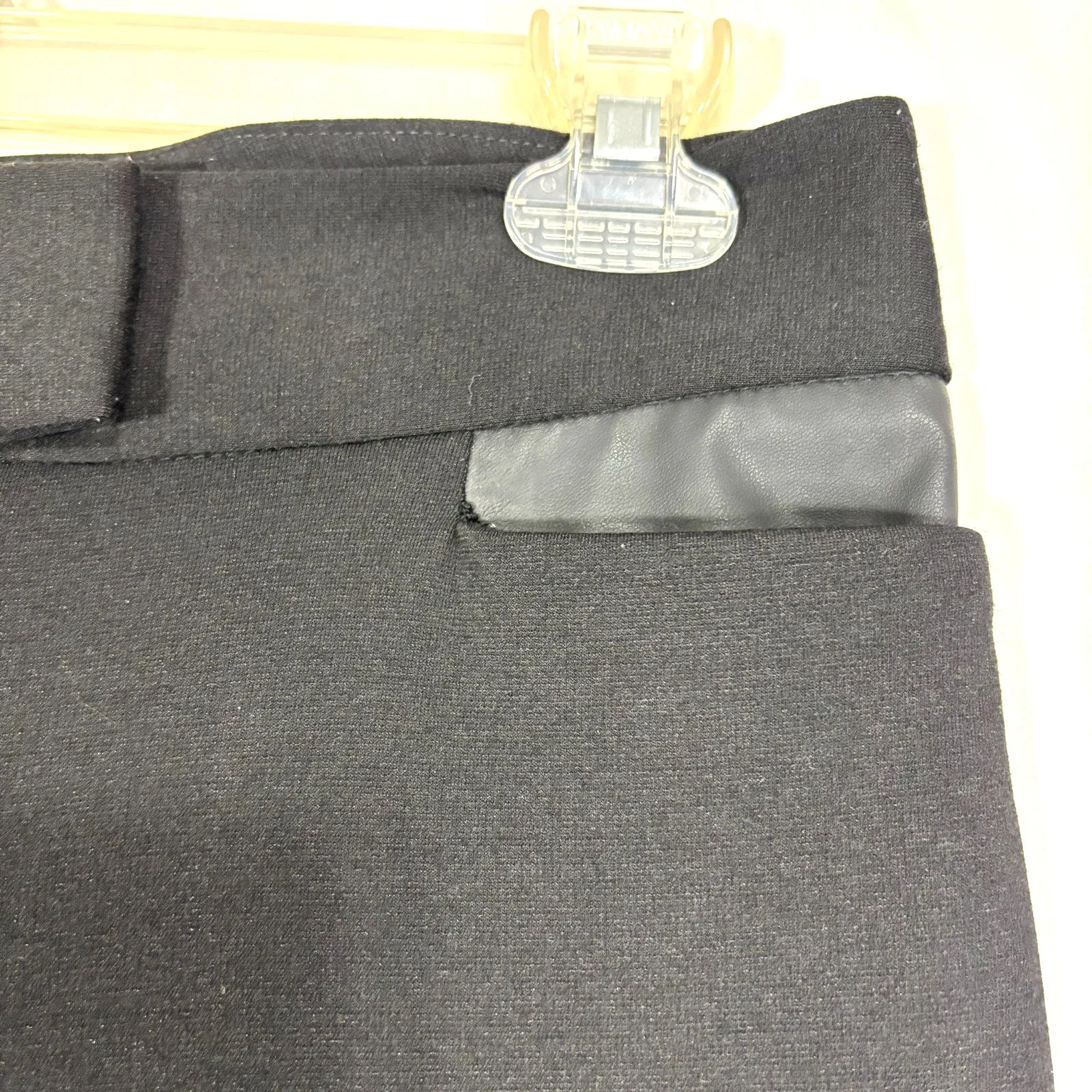 Catherine Malandrino Dress Pant Sz 2 Black Stretch Satin Pocket Mid Rise Classic - Image 3