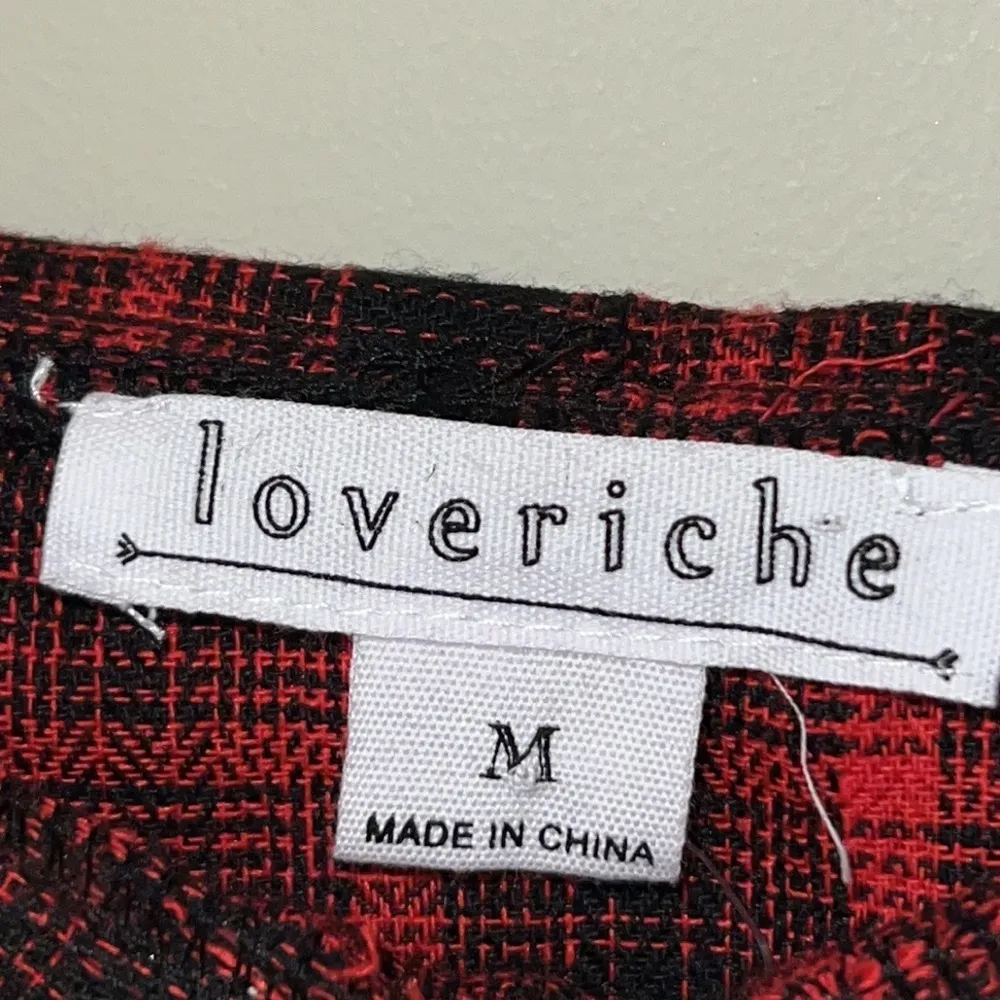 Loveriche medium buffalo plaid bow top spaghetti straps adjustable bow front NWT - Image 4