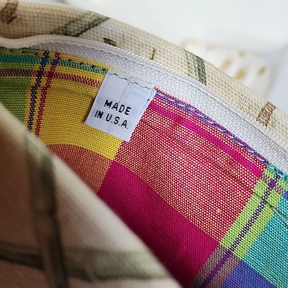 Fossil Palm Tree and Bamboo Design Small Shoulder Bag Tan - Image 8