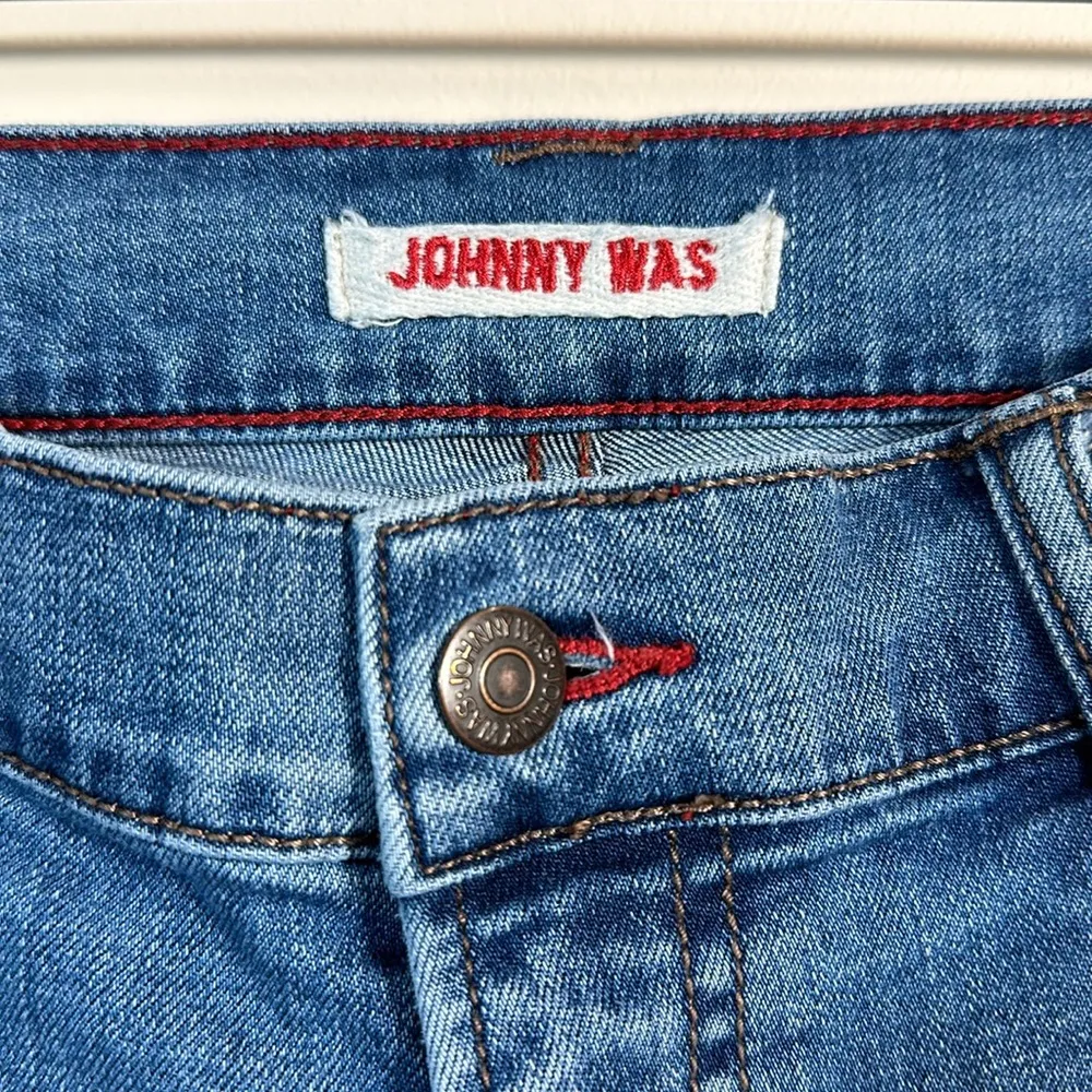 Johnny Was The Boyfriend Mid Rise Relaxed Fit Tapered Stretch Jeans Women 29 - Image 3