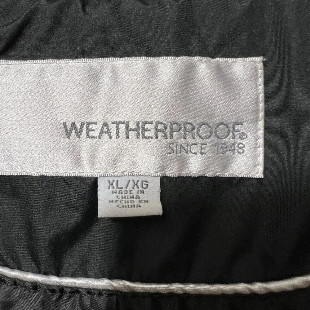 Weatherproof Coat Womens XL Black‎ Zip Button Lined Windbreaker Jacket - Image 5