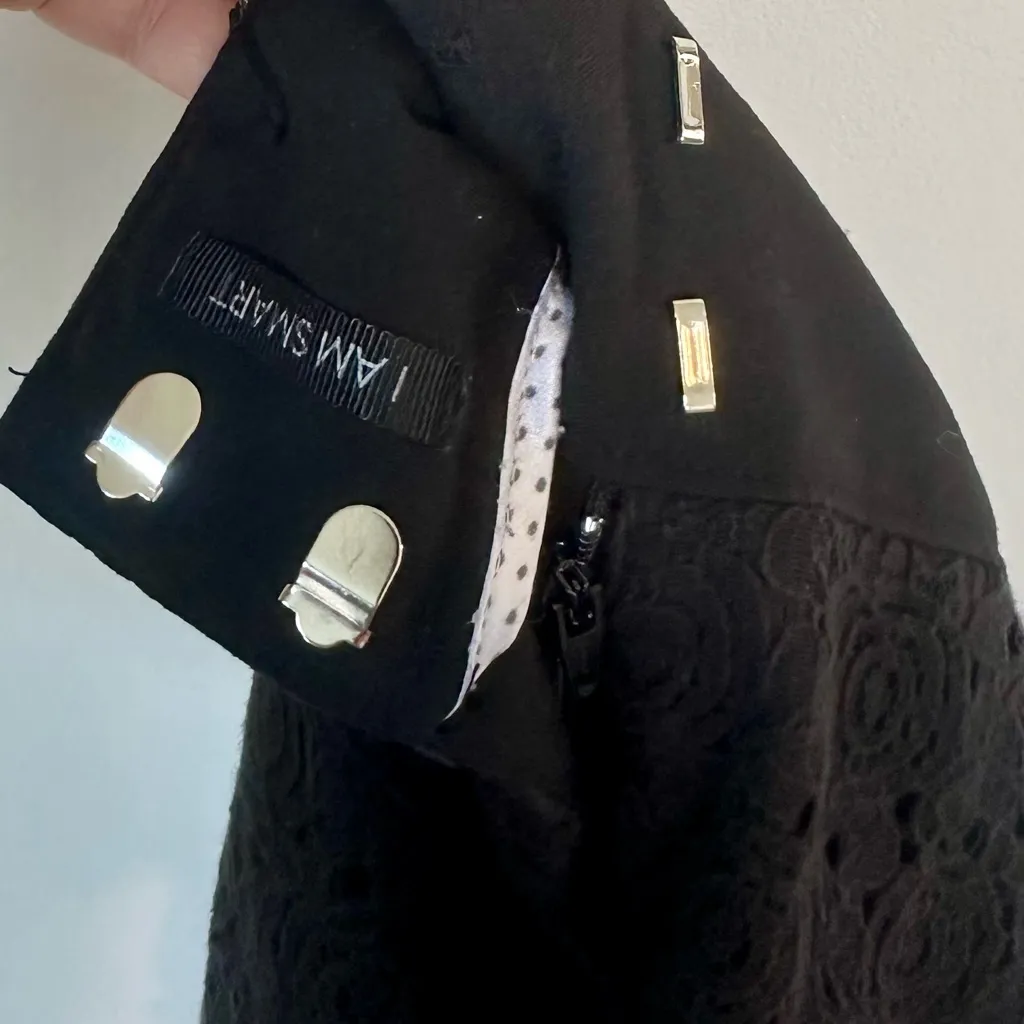 Maurices Black Lace Overlay Shorts - Size: 7/8 - Image 4