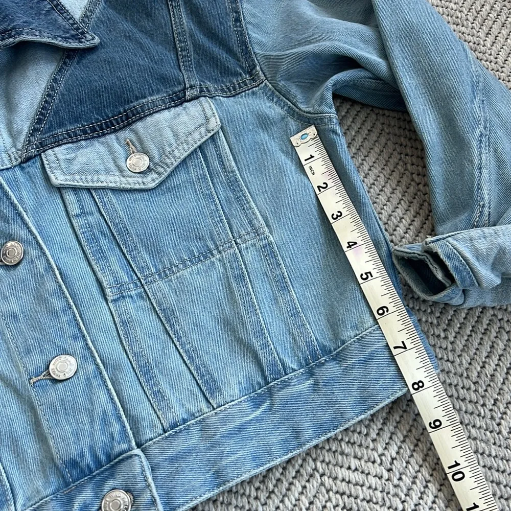 Wild Fable Two-Tone Denim Crop Jacket - Image 4