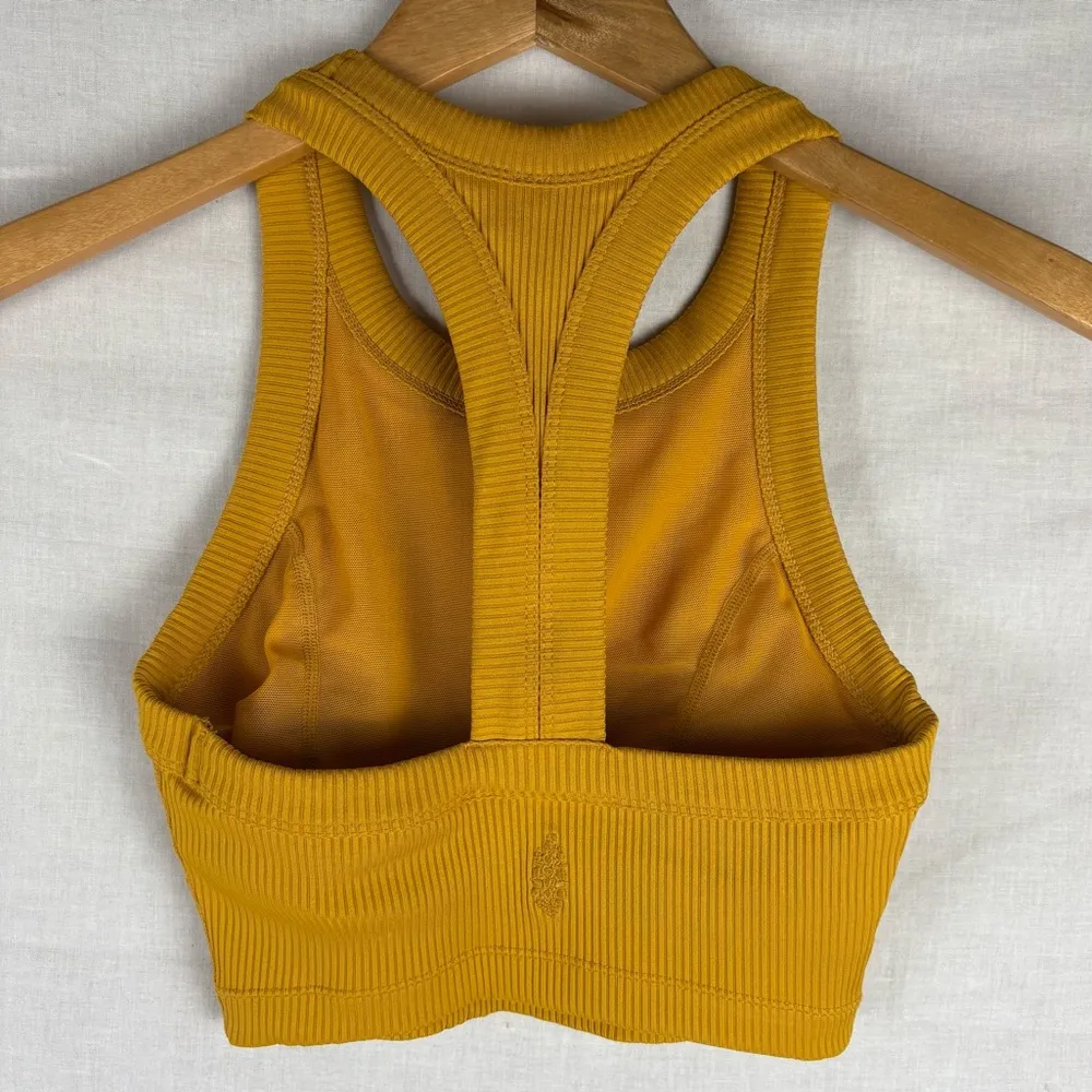Free People Movement Mustard Ribbed Tank Top XS - Image 2