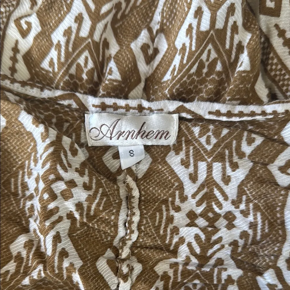 Women's Tan Patterned Swim Cover - Image 3