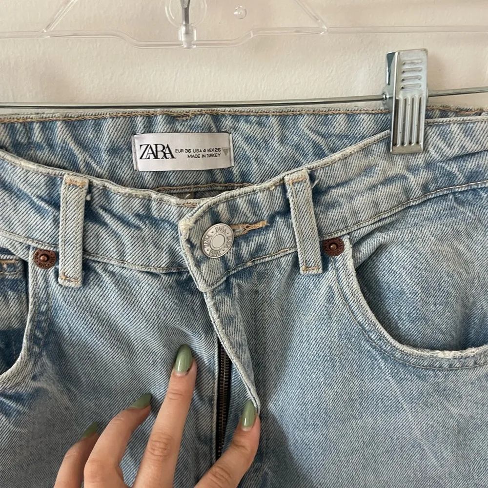 Zara High Rise Ripped Jeans - Image 4