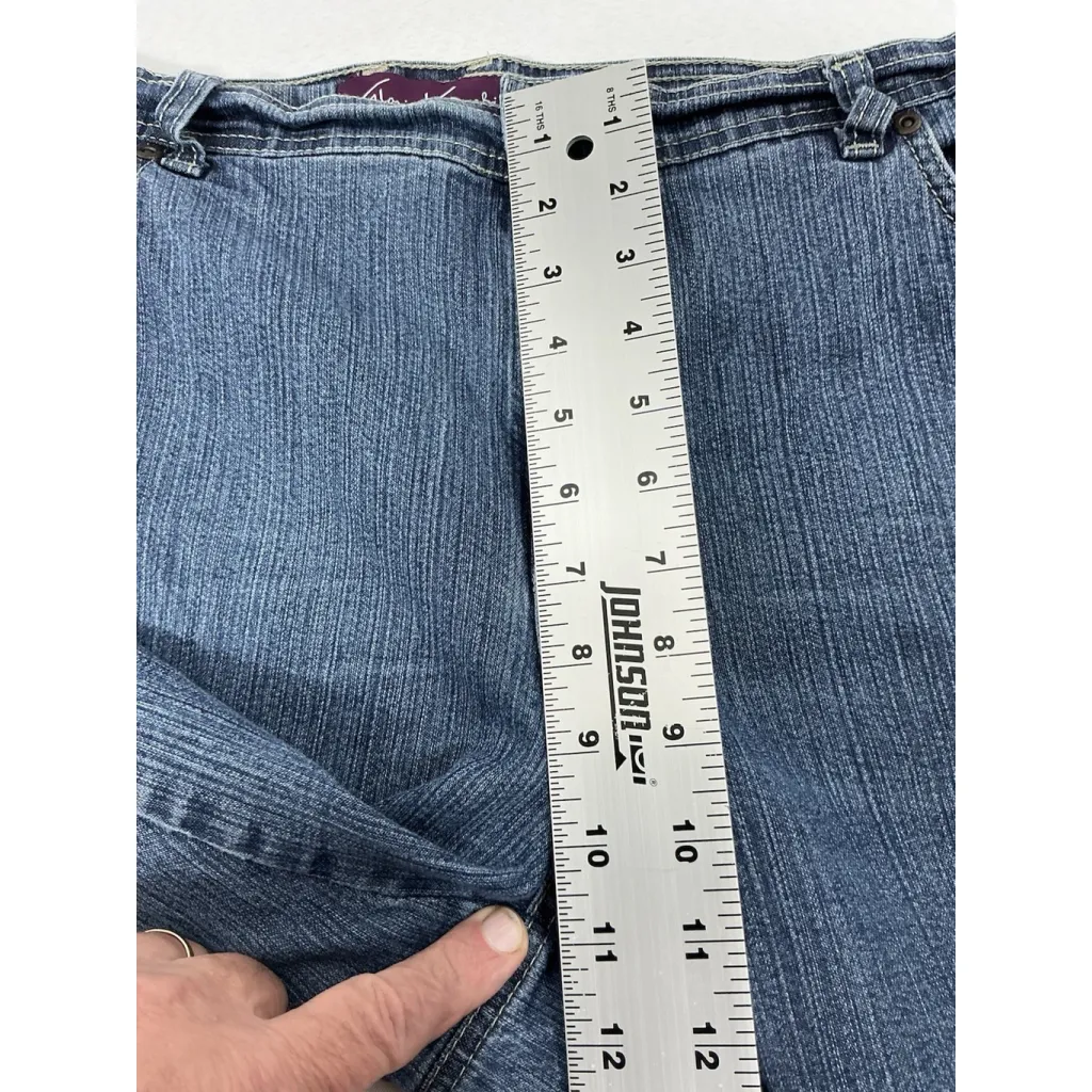 Womans Gloria Vanderbilt Blue Jeans 16 W Short - Image 7