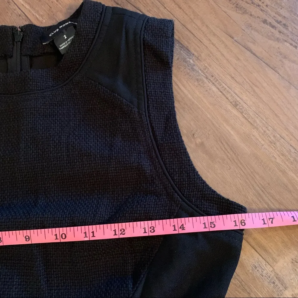 Club Monaco Size 2 Sleeveless Sheath Tweed Waffle Dress Sample Sale NWOT - Image 9