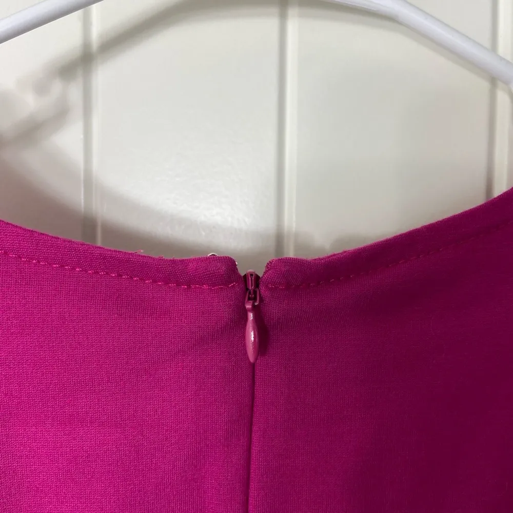 NWOT Talbots women’s pink stretch bodycon zip cap sleeve business casual dress 4 - Image 5