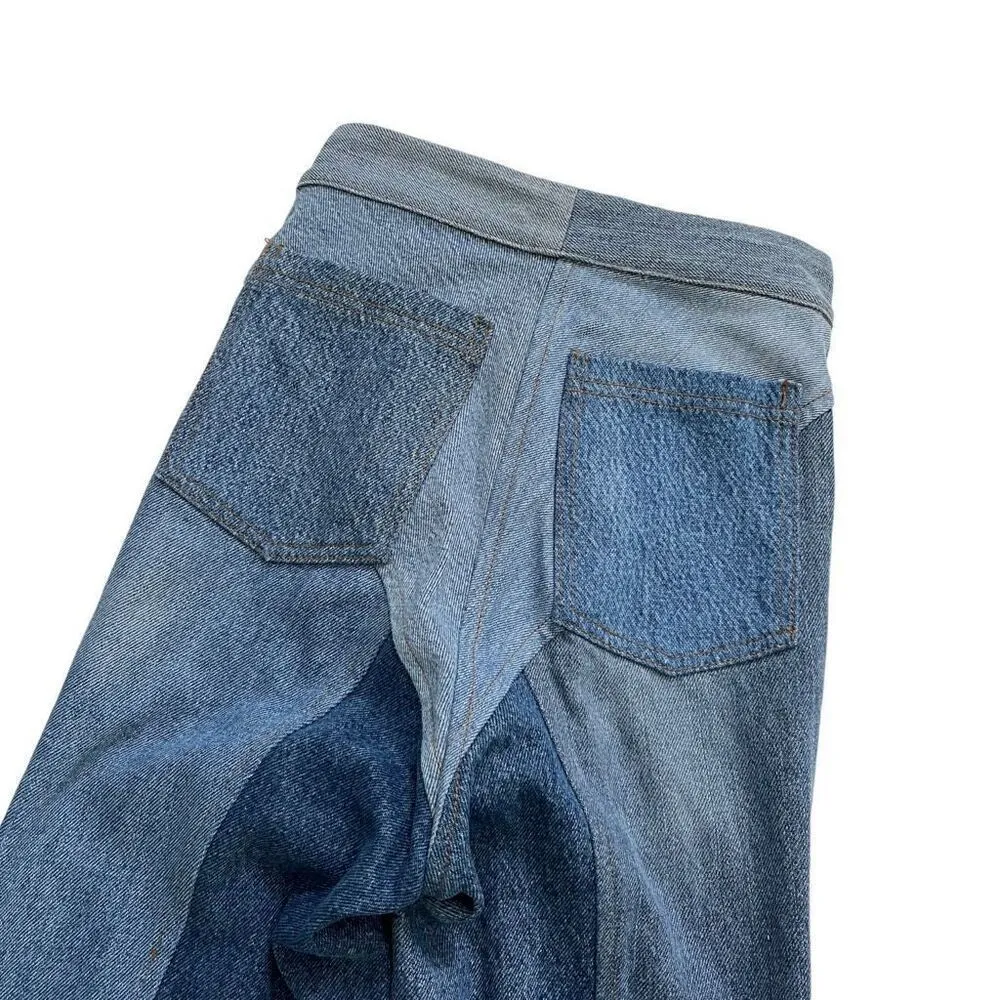 EB Denim Lace‎ Up in Medium Wash Blue Size 2 - Image 12