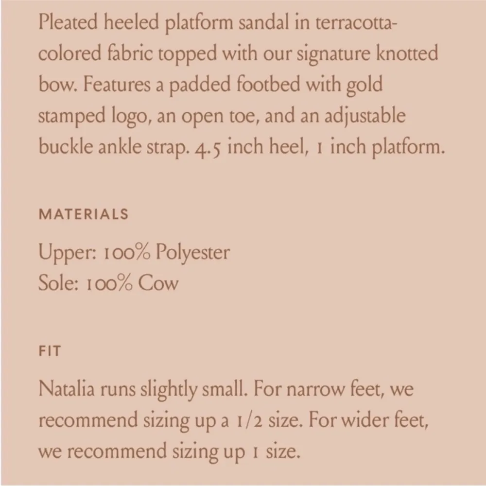 Loeffler Randall Natalia Platform Sandal Block Heel
Terracotta Organza NEW - Image 9