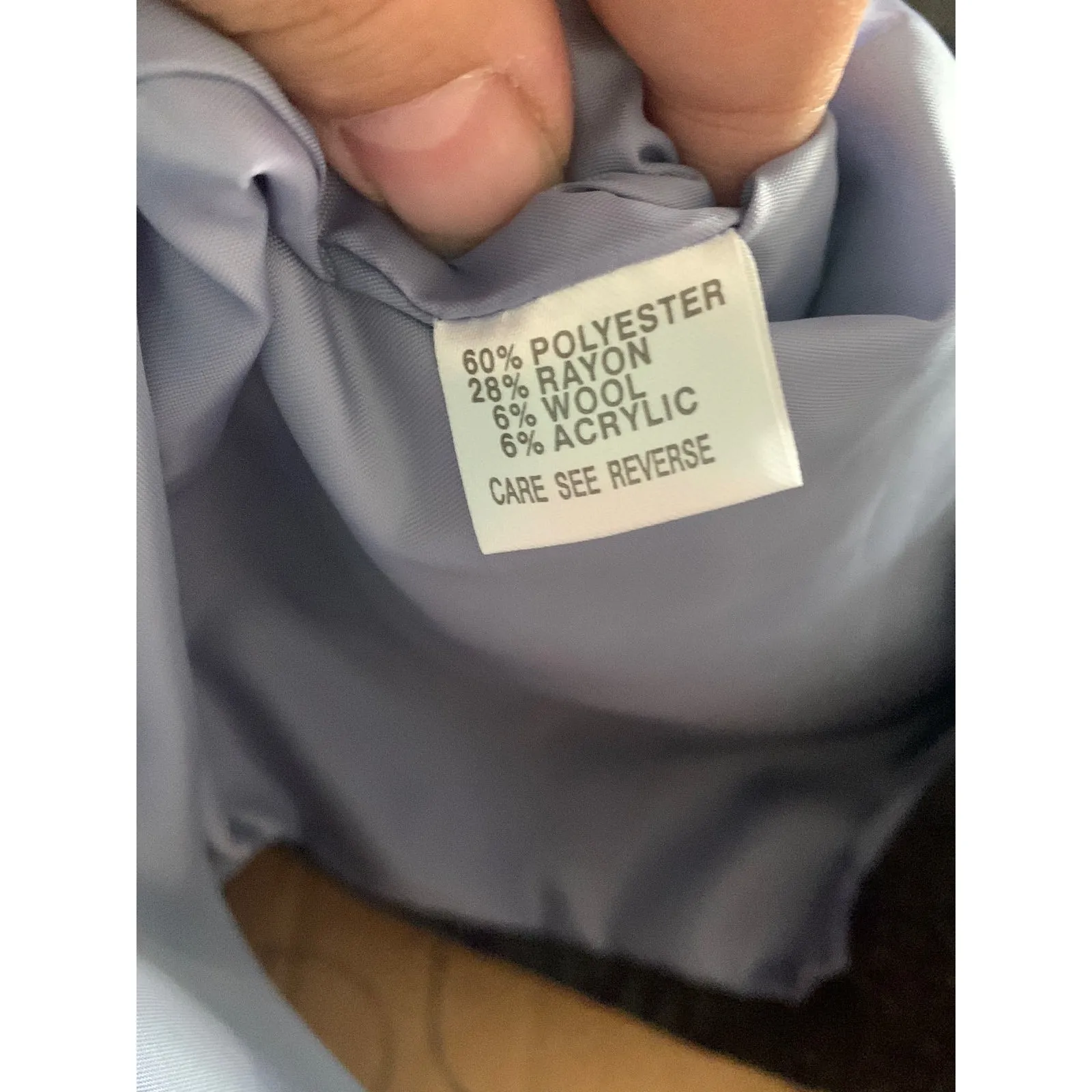 Rafael wool blend blazer womens size 6 small grey polka dot purple Gray - Image 6