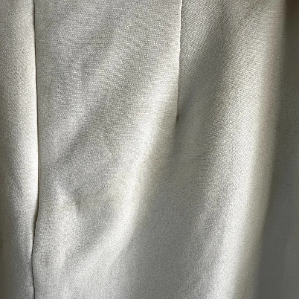 Tavi Mini Dress Plunging V Neck Cross Back Crystal Embellished White Small - Image 10