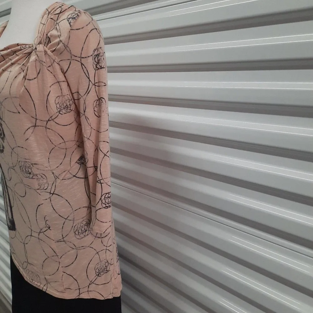 Chelsea & Violet Top Tunic Womens Size Small Long Sleeve Asymmetrical Blouse - Image 3