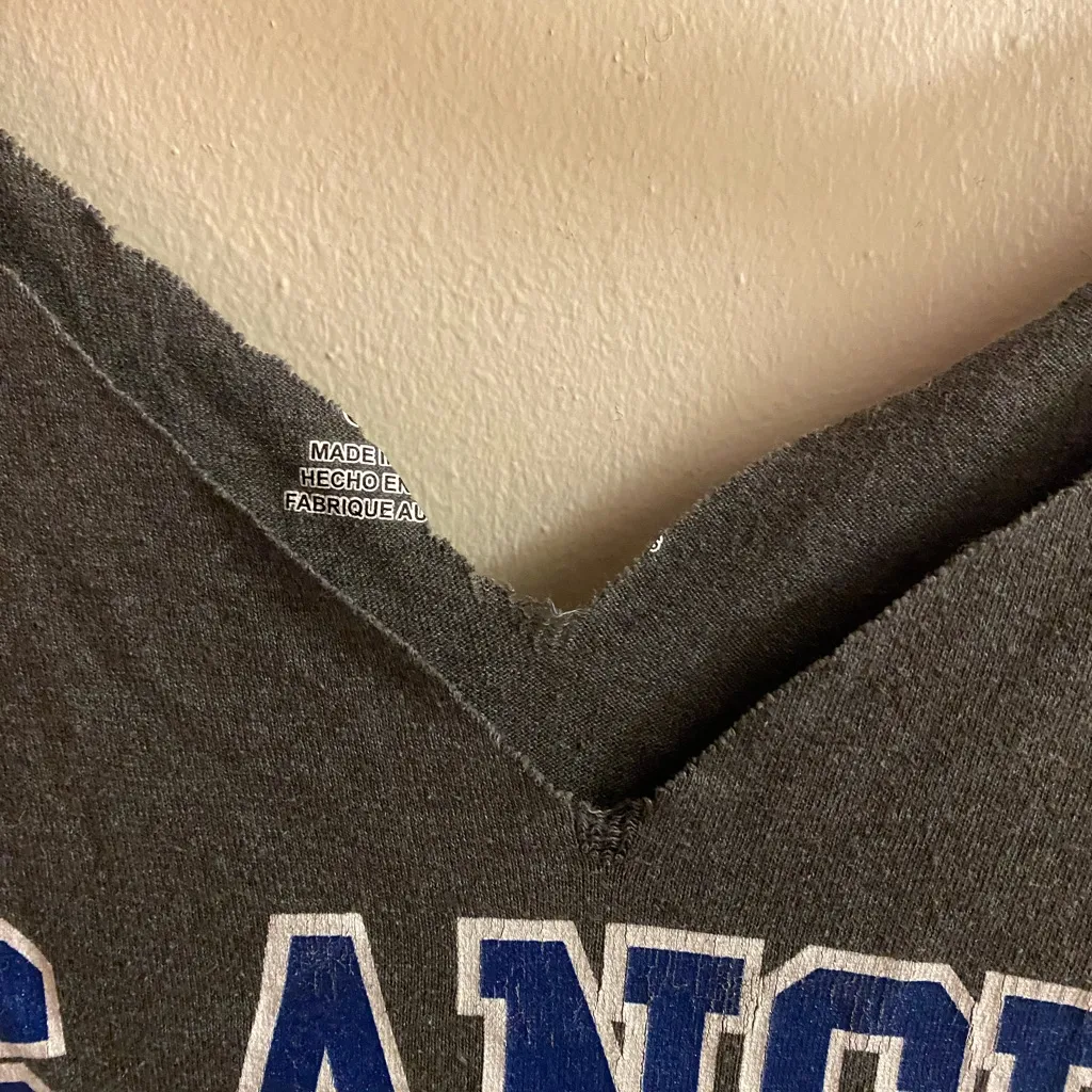 Womens NFL Chargers Football Dark Gray Tee T Shirt 2XL 48” Cut V Neck - Image 5