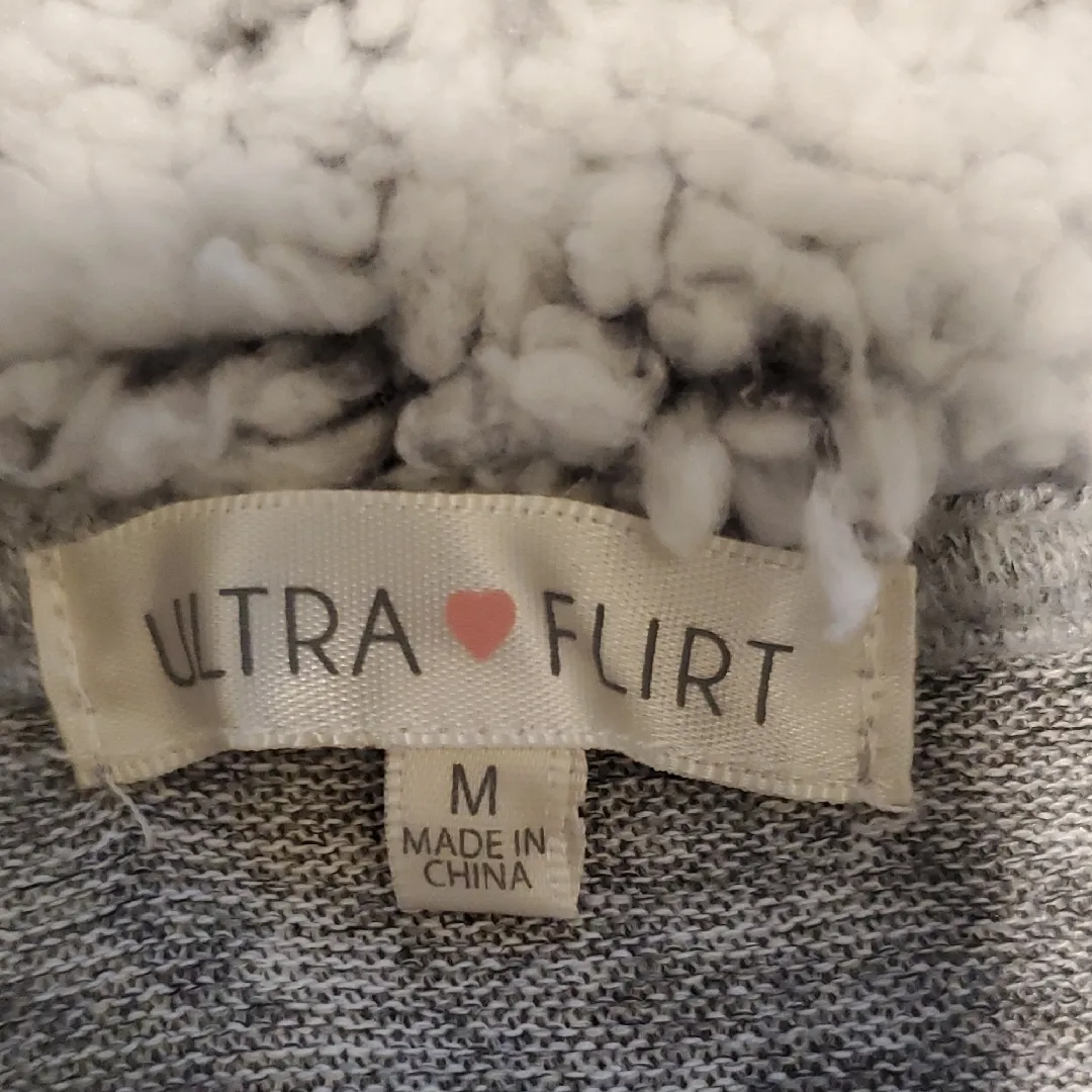 Ultra Flirt Heather Gray Cowl Neck Sweater - Image 2