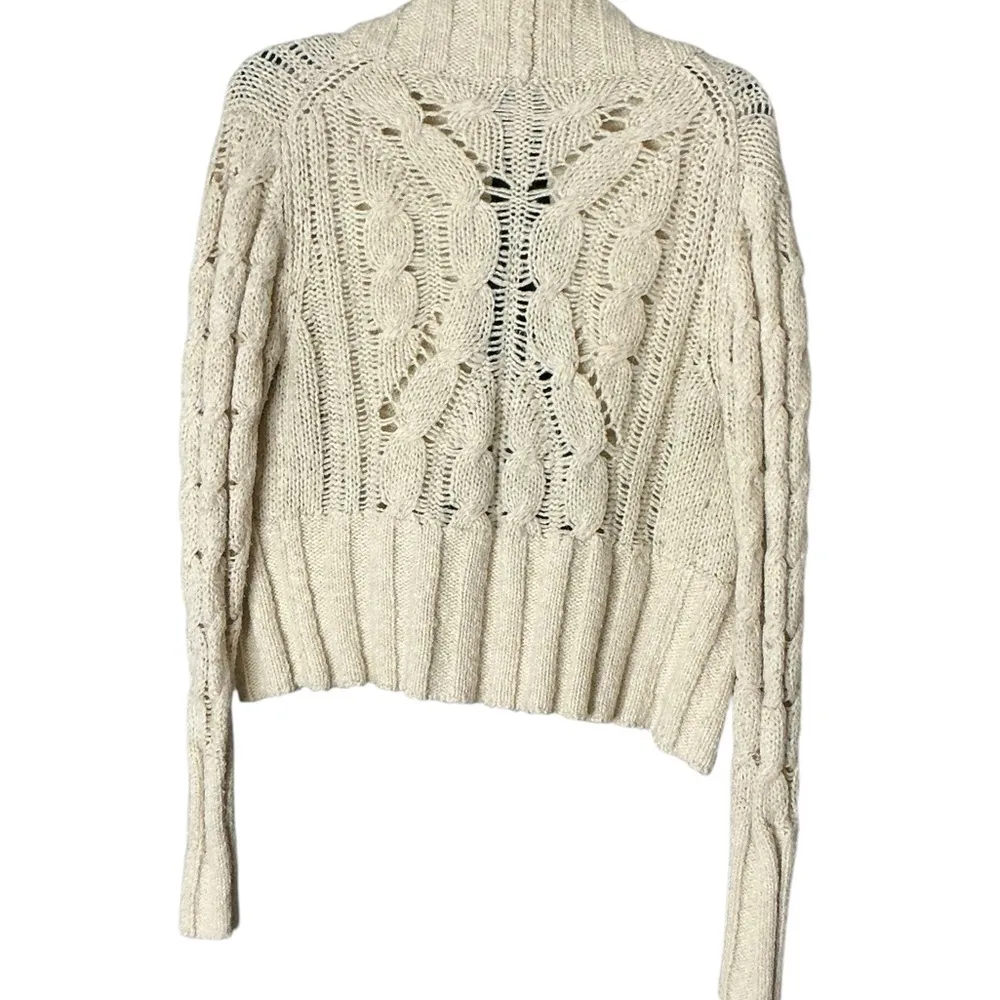 Free People Cream Textured Knit Shrug - Image 2