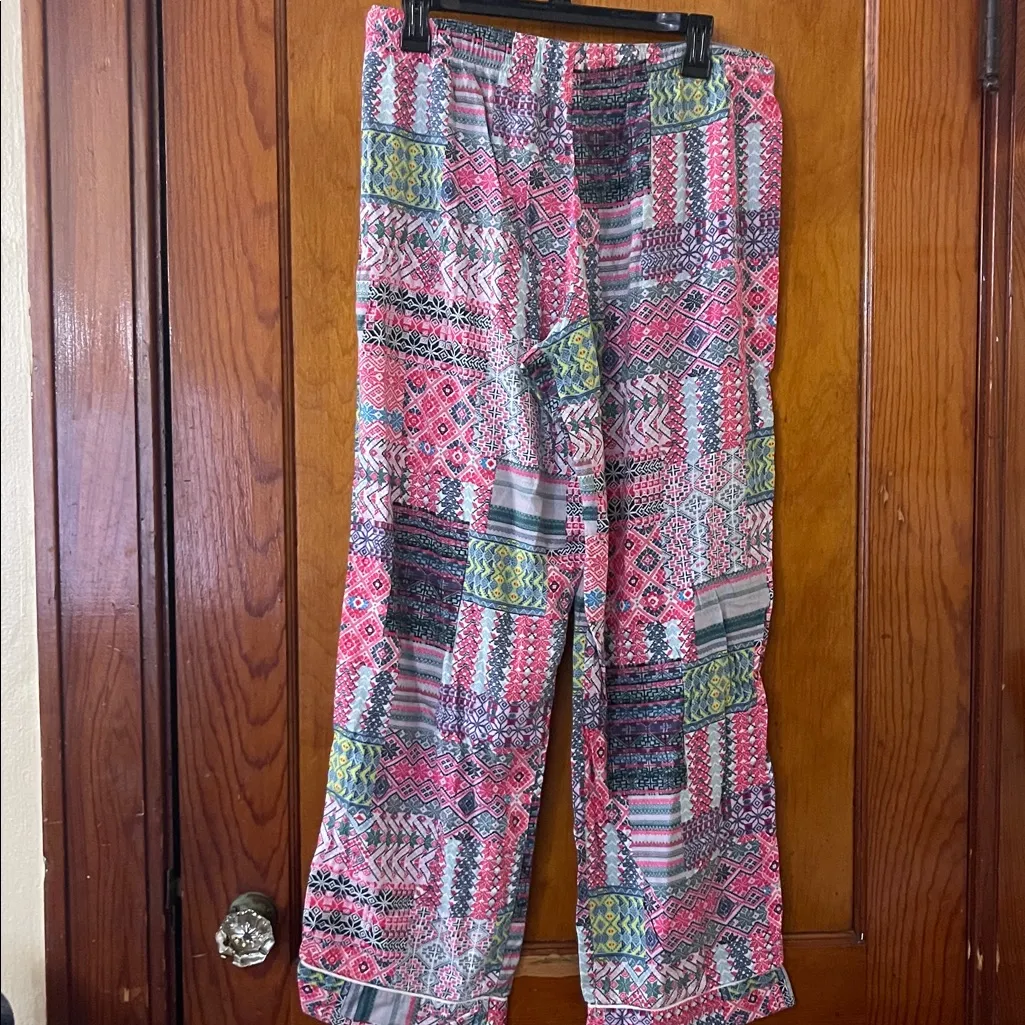 Victoria’s Secret Vintage Patchwork Pajama Pants Medium - Image 4