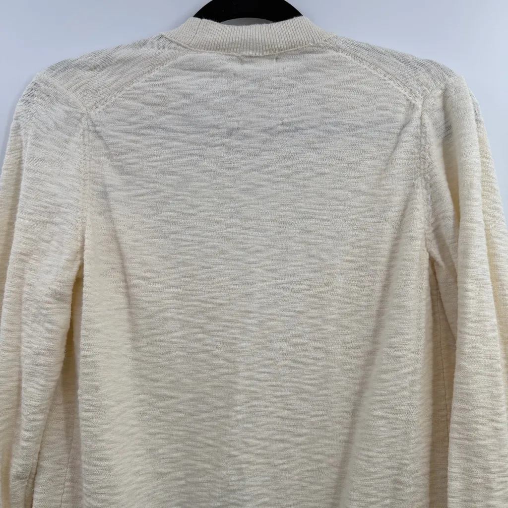 Abercrombie & Fitch button front sweater cardigan longline women's M Moose logo - Image 8