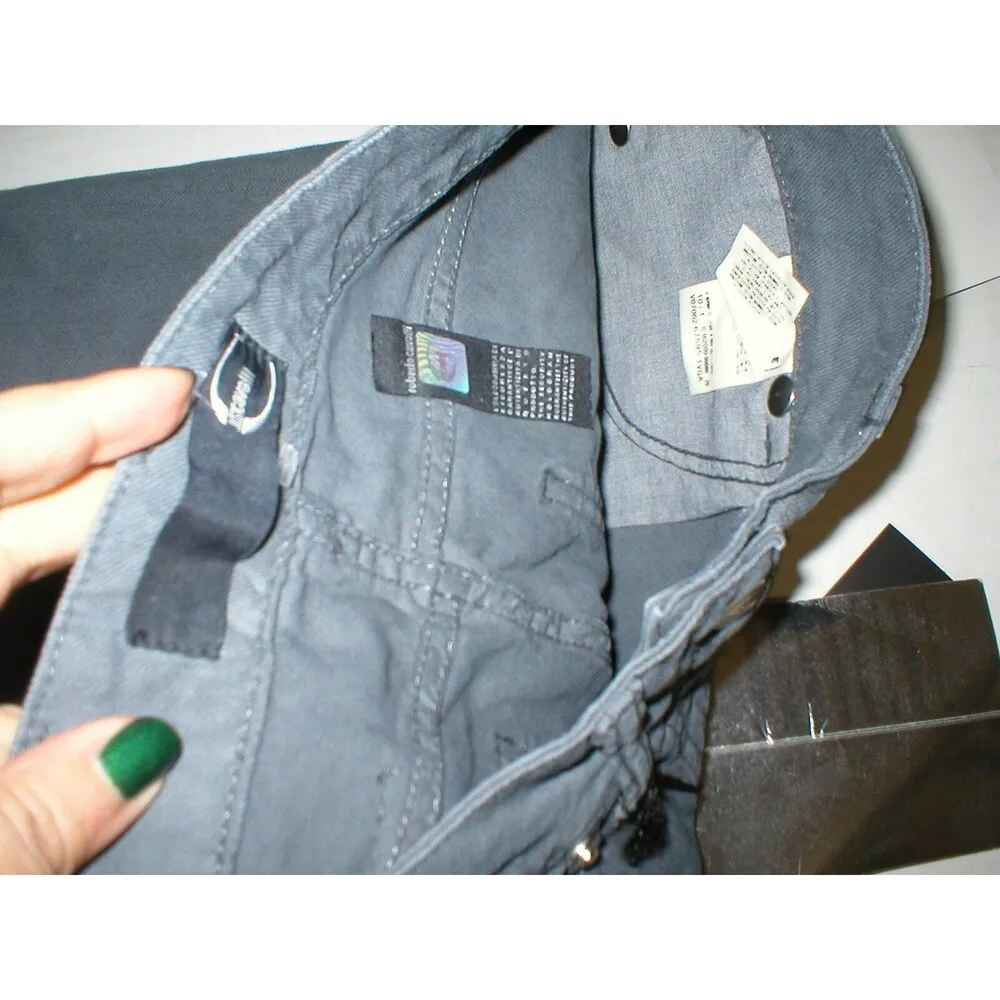 New NWT Designer Just Cavalli Jeans Gray 24 Italy Skinny Womens Black Crop Glam - Image 6