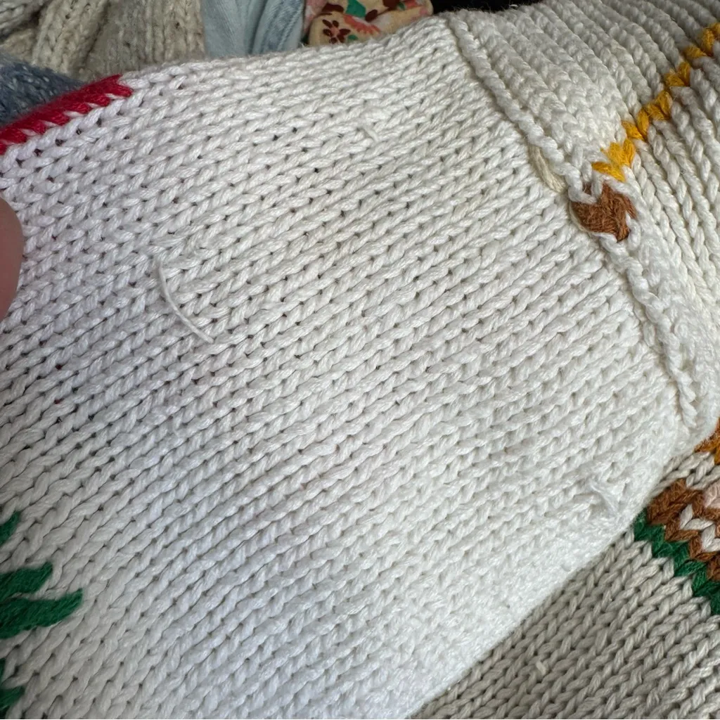 Vintage 90’s Glenover Women’s Golf 3/4 Sleeve Knit Sweater Top White Size M - Image 8