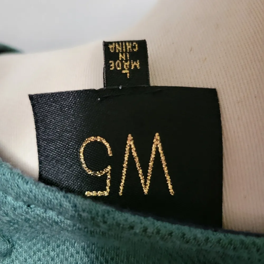 Anthro W5 forest green swiss dot jacquard sweater size large - Image 7