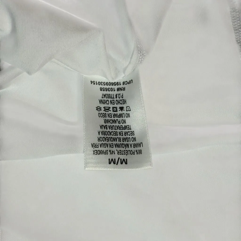 Hurley Women's UPF 50+ long sleeve raglan rashguard white and botanical print M - Image 7