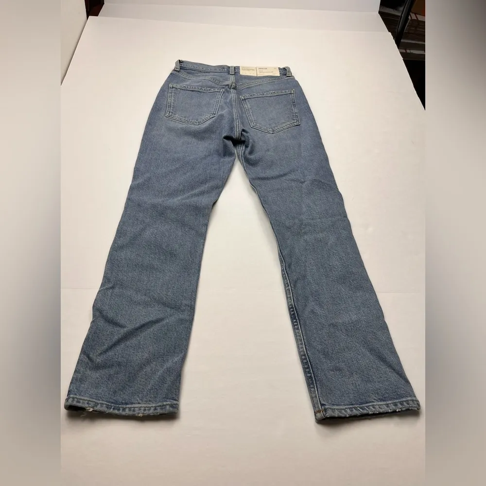 AGOLDE Riley Crop High Rise Straight Womens Size 23 Denim Blue Whiplash Jean NEW - Image 16