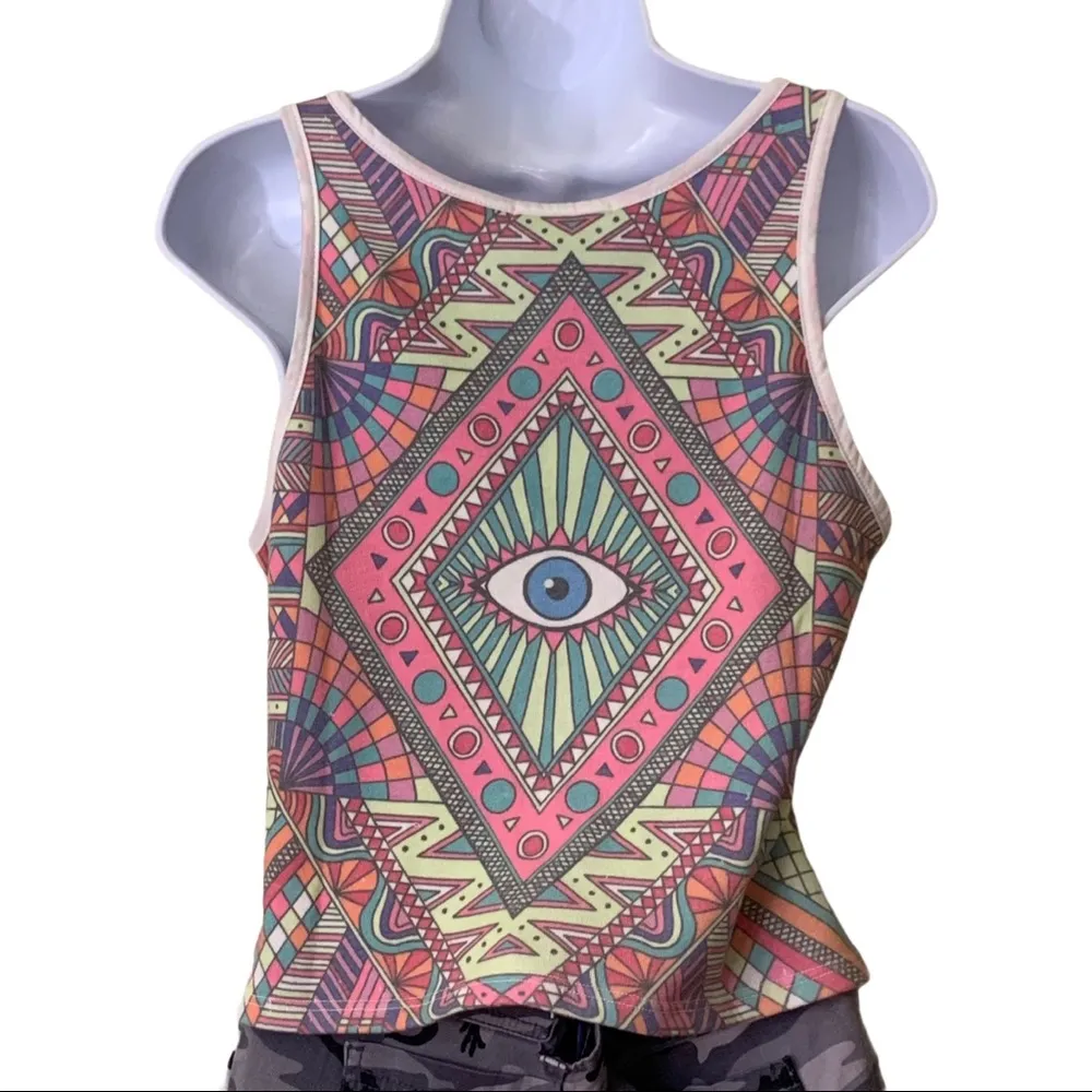 Wildfox Swim Third Eye Tank Top Cropped Beachwear - Image 4
