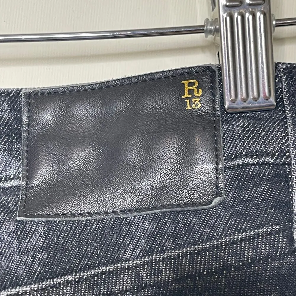 R13 Made In Italy Alison Skinny Distressed Jeans in Callen Snake Print Size 26 - Image 7