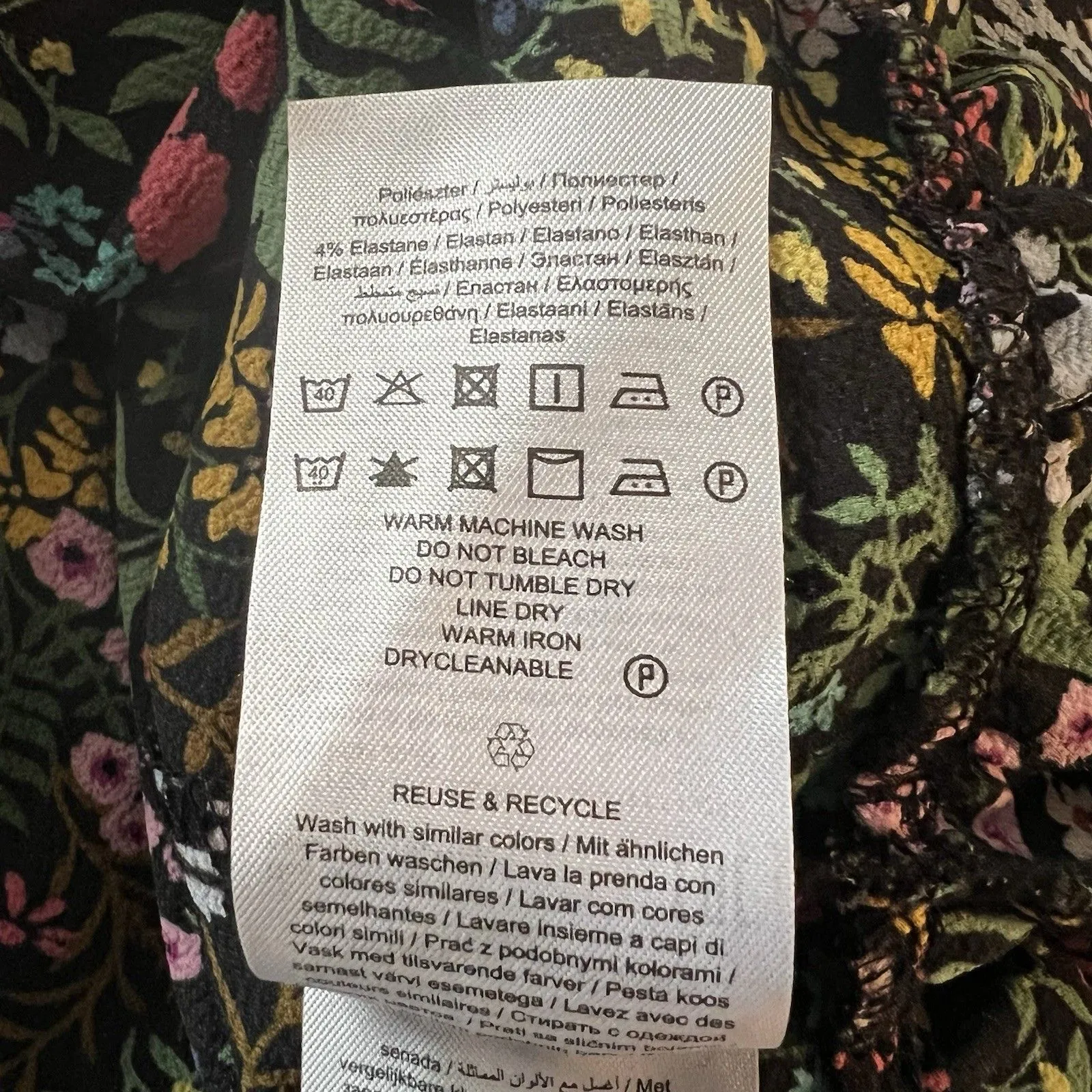 Jacqueline de Yong Dress Sz 34 Floral Tiered Size M - Image 5