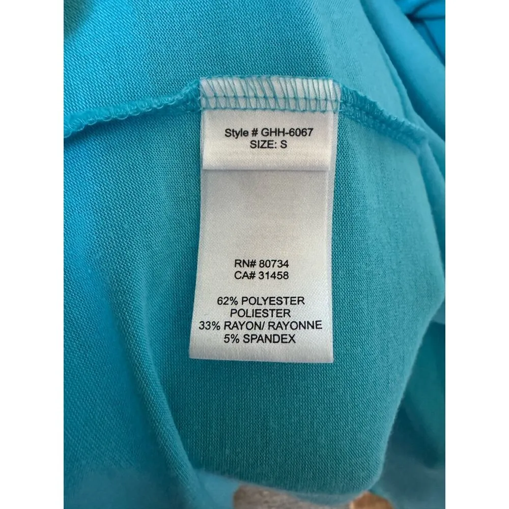 BCBGirls light blue seabreeze ruched waist handkerchief hem dress size small - Image 10